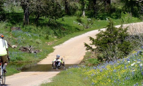 Llano CR226 wildflowers about and the low water crossings are running